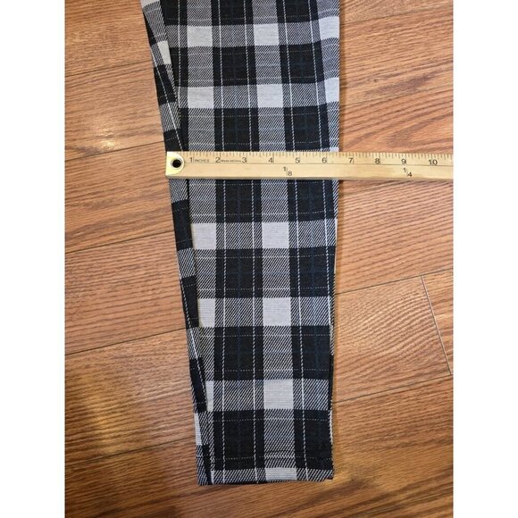 YoungLA Dapper Dress Pants Mens 30x30 Black Plaid Adjustable Waist 614 Tapered - Picture 11 of 16